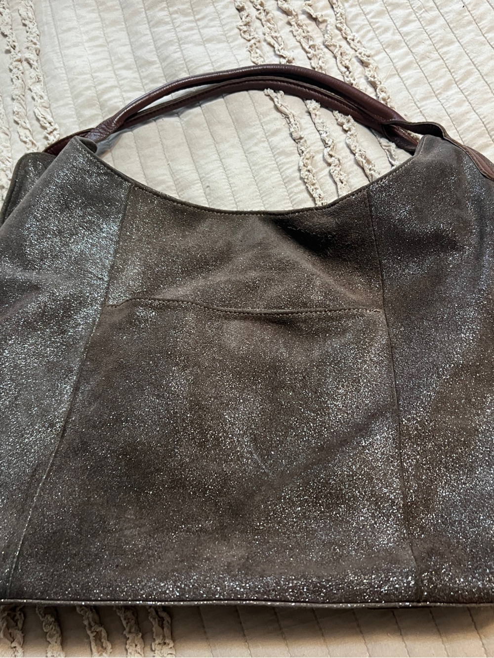 Brown shimmer purse/hobo bag